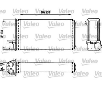 Топлообменник, отопление на вътрешното пространство VALEO 883965 за PEUGEOT 309 II (3C, 3A) от 1989 до 1993