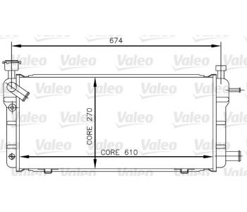 Радиатор, охлаждане на двигателя VALEO 730018 за PEUGEOT 205 II (20A/C) от 1987 до 1998