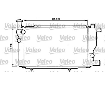 Радиатор, охлаждане на двигателя VALEO 810892 за PEUGEOT 205 II (20A/C) от 1987 до 1998