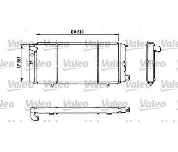 Радиатор, охлаждане на двигателя VALEO 810827 за PEUGEOT 205 II (20A/C) от 1987 до 1998