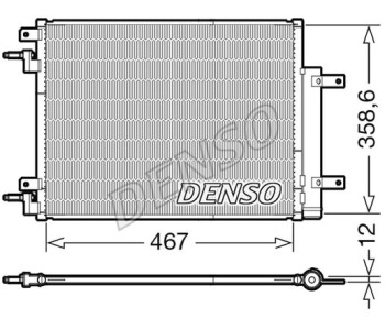 Кондензатор, климатизация DENSO DCN21002 за PEUGEOT 206 седан от 2007 до 2009