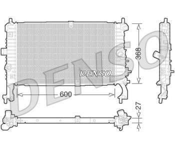 Радиатор, охлаждане на двигателя DENSO DRM21020 за PEUGEOT 307 (3A/C) хечбек от 2000 до 2008