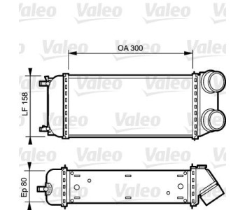 Интеркулер (охладител за въздуха на турбината) VALEO 818822 за PEUGEOT 206 (2A/C) хечбек от 1998 до 2009