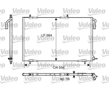 Кондензатор, климатизация VALEO 818000 за PEUGEOT 206 (2A/C) хечбек от 1998 до 2009