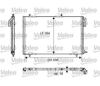 Кондензатор, климатизация VALEO 818001 за PEUGEOT 206 (2A/C) хечбек от 1998 до 2009