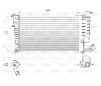 Радиатор, охлаждане на двигателя VALEO 732520 за PEUGEOT 306 (7D, N3, N5) кабриолет от 1994 до 2002