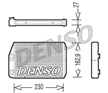 Топлообменник, отопление на вътрешното пространство DENSO DRR21001 за PEUGEOT 307 CC (3B) кабрио от 2003 до 2009