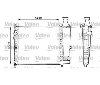 Радиатор, охлаждане на двигателя VALEO 816555 за PEUGEOT 309 I (10C, 10A) от 1985 до 1989