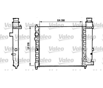 Радиатор, охлаждане на двигателя VALEO 816700 за PEUGEOT 309 I (10C, 10A) от 1985 до 1989