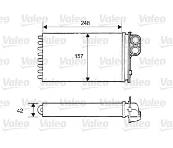 Топлообменник, отопление на вътрешното пространство VALEO 812115 за PEUGEOT 406 (8B) седан от 1995 до 2005