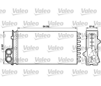 Топлообменник, отопление на вътрешното пространство VALEO 883976 за PEUGEOT 406 (8E/F) комби от 1996 до 2004