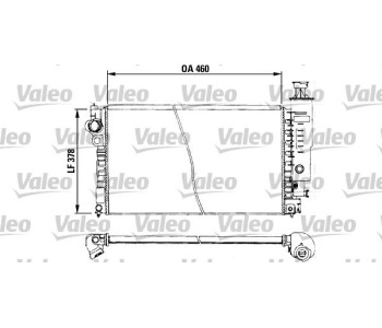 Радиатор, охлаждане на двигателя VALEO 730572 за PEUGEOT 405 II (4E) комби от 1992 до 1998