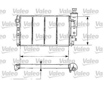 Радиатор, охлаждане на двигателя VALEO 730974 за PEUGEOT 405 II (4E) комби от 1992 до 1998