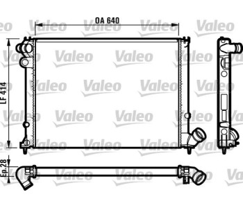 Радиатор, охлаждане на двигателя VALEO 731381 за PEUGEOT 406 (8B) седан от 1995 до 2005