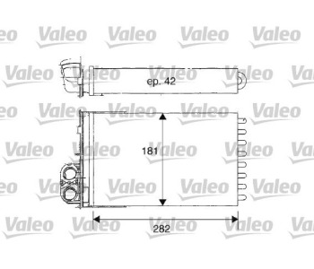 Топлообменник, отопление на вътрешното пространство VALEO 812181 за PEUGEOT 406 (8E/F) комби от 1996 до 2004