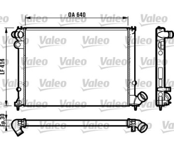 Радиатор, охлаждане на двигателя VALEO 731383 за PEUGEOT 406 (8B) седан от 1995 до 2005