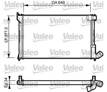Радиатор, охлаждане на двигателя VALEO 731289 за PEUGEOT 406 (8B) седан от 1995 до 2005