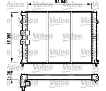 Радиатор, охлаждане на двигателя VALEO 731586 за PEUGEOT 406 (8C) купе от 1997 до 2004