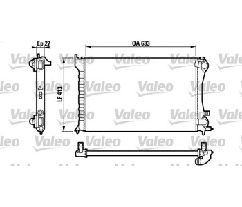 Радиатор, охлаждане на двигателя VALEO 732567 за PEUGEOT 406 (8C) купе от 1997 до 2004