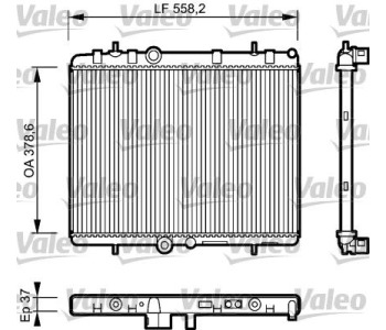Радиатор, охлаждане на двигателя VALEO 734463 за PEUGEOT 407 (6D_) седан от 2004