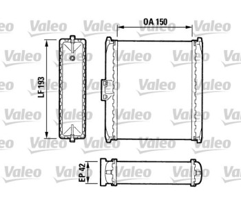 Топлообменник, отопление на вътрешното пространство VALEO 883737 за PEUGEOT 504 (D_, F_) комби от 1971 до 1986