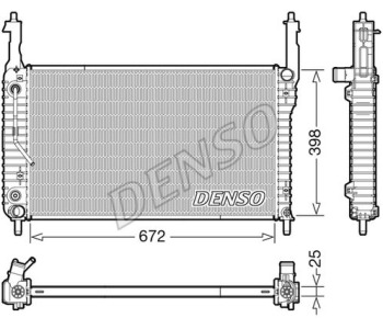 Радиатор, охлаждане на двигателя DENSO DRM21060 за PEUGEOT 504 (D_, F_) комби от 1971 до 1986