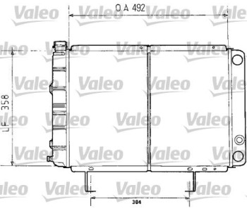 Радиатор, охлаждане на двигателя VALEO 730071 за PEUGEOT 505 (551A) от 1979 до 1996