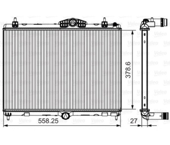 Радиатор, охлаждане на двигателя VALEO 735631 за PEUGEOT 508 I (8E_) комби от 2010 до 2018