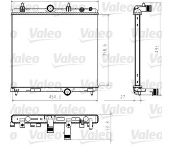 Радиатор, охлаждане на двигателя VALEO 735618 за PEUGEOT 508 I (8E_) комби от 2010 до 2018