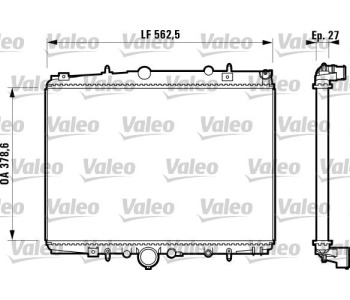 Радиатор, охлаждане на двигателя VALEO 732598 за PEUGEOT 406 (8B) седан от 1995 до 2005