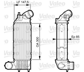 Интеркулер (охладител за въздуха на турбината) VALEO 818895 за PEUGEOT 607 (9D, 9U) от 2000 до 2010