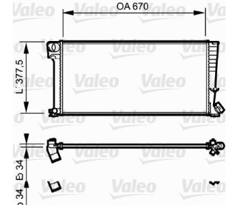 Радиатор, охлаждане на двигателя VALEO 731743 за PEUGEOT EXPERT (VF3V_) Tepee пътнически от 2007