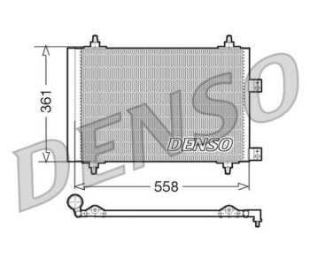 Кондензатор, климатизация DENSO DCN21021 за PEUGEOT RCZ от 2010