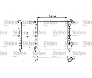 Радиатор, охлаждане на двигателя VALEO 816655 за RENAULT CLIO I (S57_) товарен от 1991 до 1998