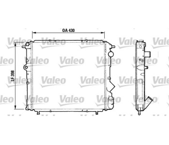 Радиатор, охлаждане на двигателя VALEO 730510 за RENAULT 19 I (L53_) седан от 1988 до 1992
