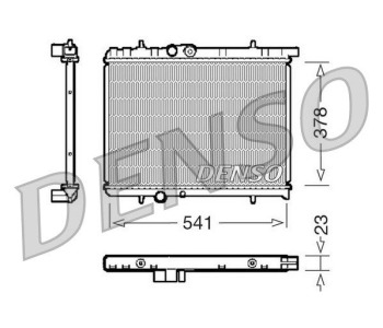 Радиатор, охлаждане на двигателя DENSO DRM23003 за RENAULT CLIO I (B/C57_, 5/357_) от 1990 до 1998