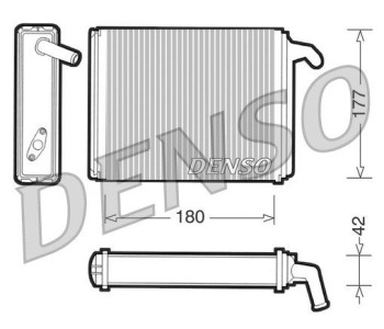 Топлообменник, отопление на вътрешното пространство DENSO DRR23001 за RENAULT CLIO II (SB0/1/2_) товарен от 1998 до 2005
