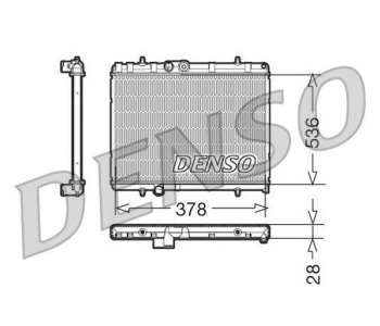 Радиатор, охлаждане на двигателя DENSO DRM23011 за RENAULT THALIA/SYMBOL I (LB0/1/2_) от 1998 до 2008