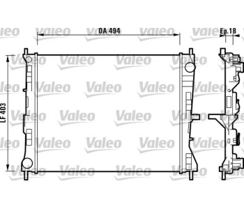 Радиатор, охлаждане на двигателя VALEO 732903 за NISSAN MICRA III (K12) от 2002 до 2010