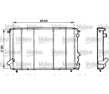 Радиатор, охлаждане на двигателя VALEO 730185 за RENAULT ESPACE II (J/S63_) от 1991 до 1997