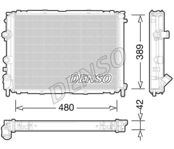 Радиатор, охлаждане на двигателя DENSO DRM23084 за RENAULT LAGUNA II (KG0/1_) комби от 2001 до 2007