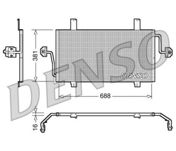 Кондензатор, климатизация DENSO DCN23021 за RENAULT MEGANE II CC (EM0/1_) кабриолет от 2003 до 2010