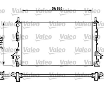 Радиатор, охлаждане на двигателя VALEO 732827 за RENAULT LAGUNA II (KG0/1_) комби от 2001 до 2007