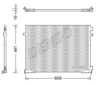 Кондензатор, климатизация DENSO DCN23041 за RENAULT KANGOO II (FW0/1_) EXPRESS товарен от 2008