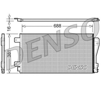 Кондензатор, климатизация DENSO DCN23019 за RENAULT LAGUNA II (BG0/1_) от 2001 до 2007