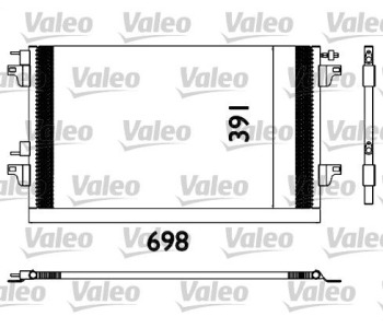 Кондензатор, климатизация VALEO 817568 за RENAULT LAGUNA II (BG0/1_) от 2001 до 2007