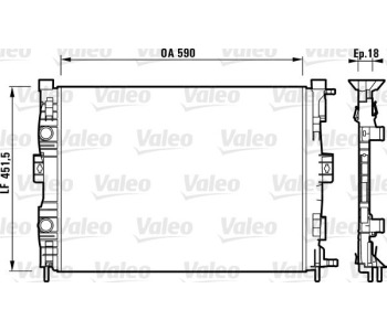 Радиатор, охлаждане на двигателя VALEO 732873 за RENAULT SCENIC II (JM0/1_) от 2003 до 2009