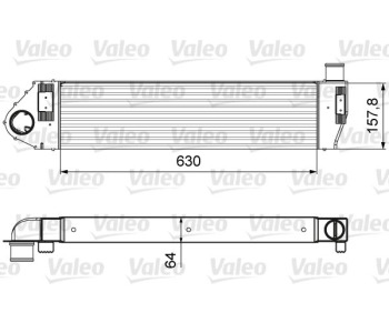 Интеркулер (охладител за въздуха на турбината) VALEO 818621 за RENAULT MEGANE II (BM0/1_, CM0/1_) хечбек от 2001 до 2012