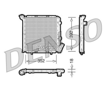 Радиатор, охлаждане на двигателя DENSO DRM23115 за RENAULT GRAND SCENIC IV (R9_) от 2016