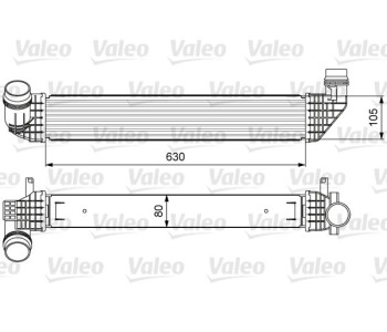 Интеркулер (охладител за въздуха на турбината) VALEO 818636 за RENAULT SCENIC III (JZ0/1_) от 2009 до 2016